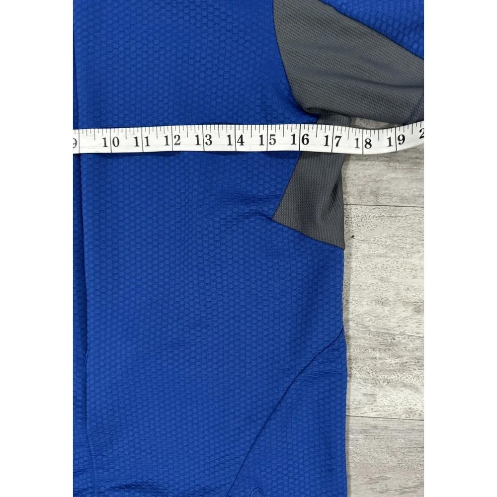 Nike Sphere Youth Blue Cycling Shirt Large (12-14) Back Pockets 3/4 Zip